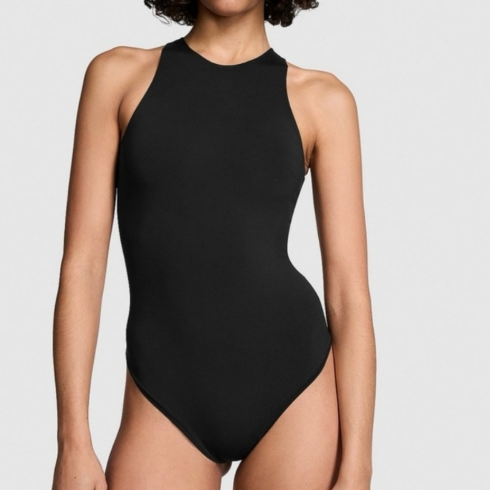 PINK Victoria's Secret Base Stretch High-Neck Bodysuit